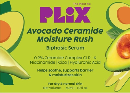 The Plant Fix Plix Avocado Ceramide Moisture Rush Biphasic Serum Device mark 7010394 Trademark
