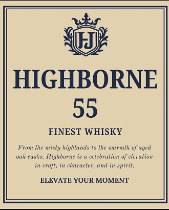 Highborne 55 Finest Whisky Device mark 7038943 Trademark