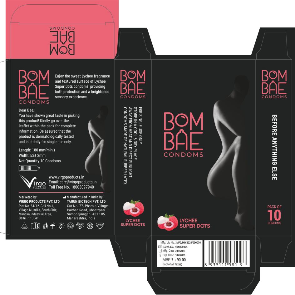 Bombae Condoms Lychee Superdots Device mark 7053554 Trademark