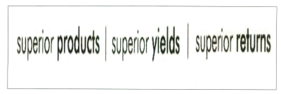 Superior Products / Superior Yields / Superior Returns Device mark 2901743 Trademark