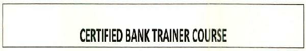 Certified Bank Trainer Course Device mark 2595855 Trademark