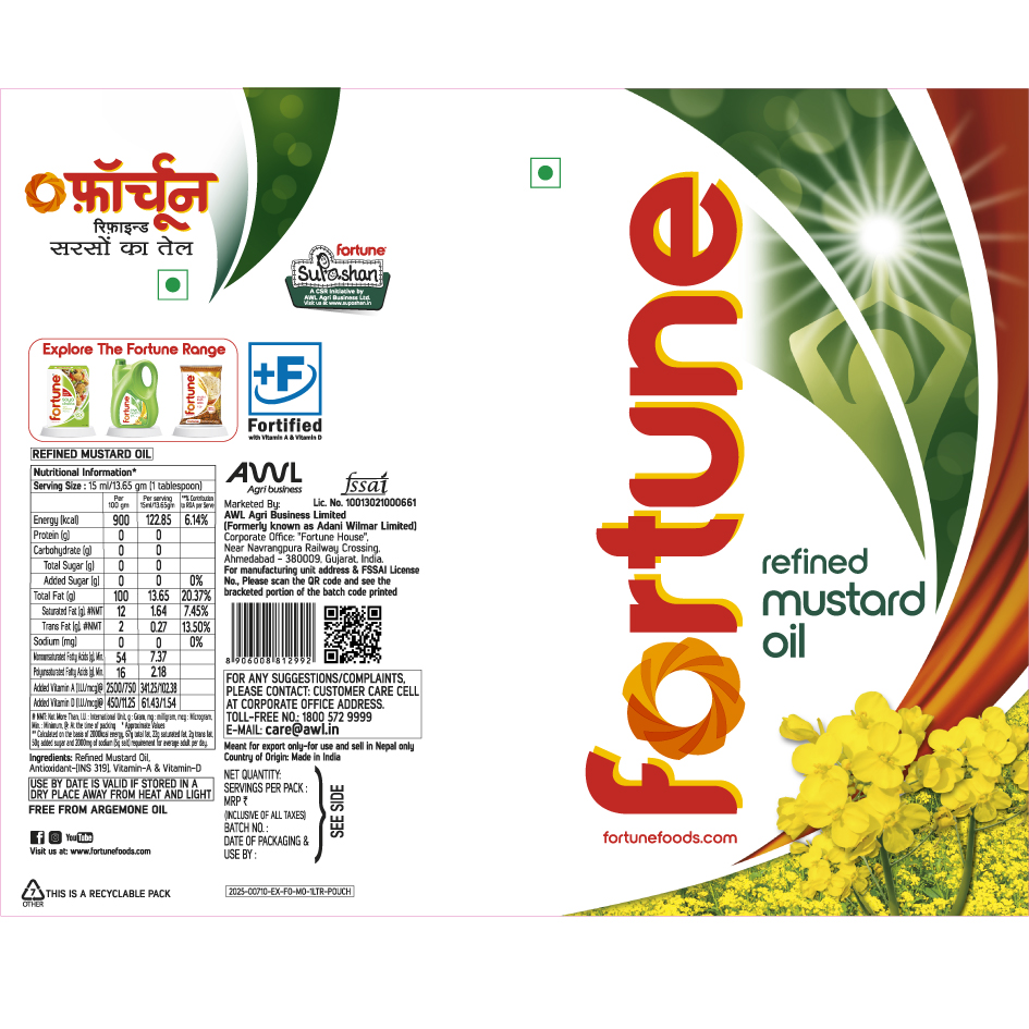 Fortune Refined Mustard Oil Device mark 7089181 Trademark