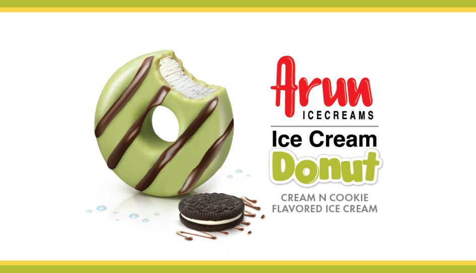Arun Icecreams Ice Cream Donut Cream N Cookie Flavored Ice Cream Device mark 7100033 Trademark