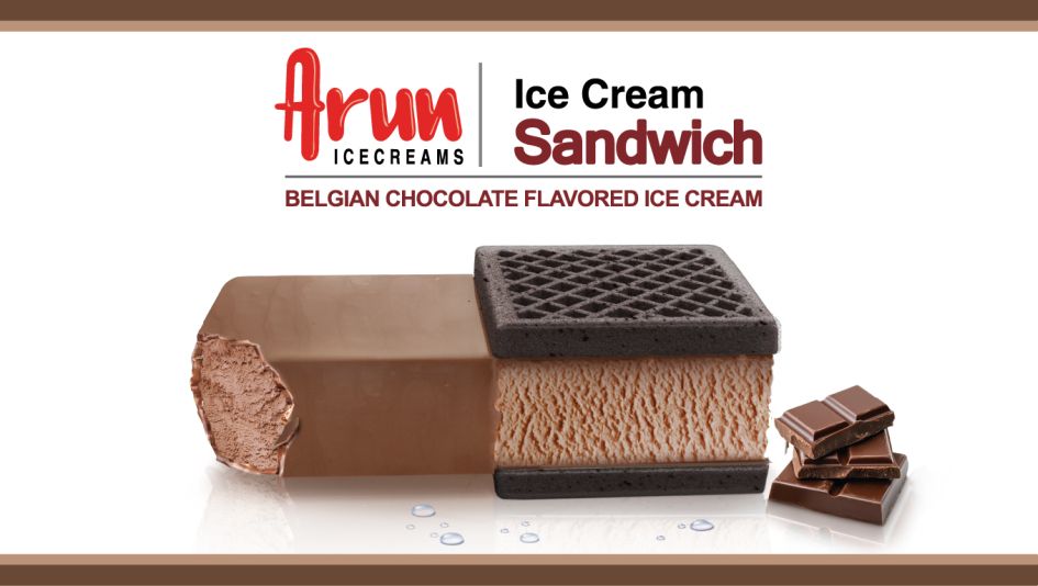 Arun Icecreams Ice Cream Sandwich Belgian Chocolate Flavored Ice Cream Device mark 7102507 Trademark