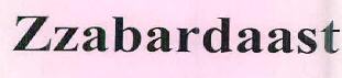 Zzabardaast Device mark 2609868 Trademark