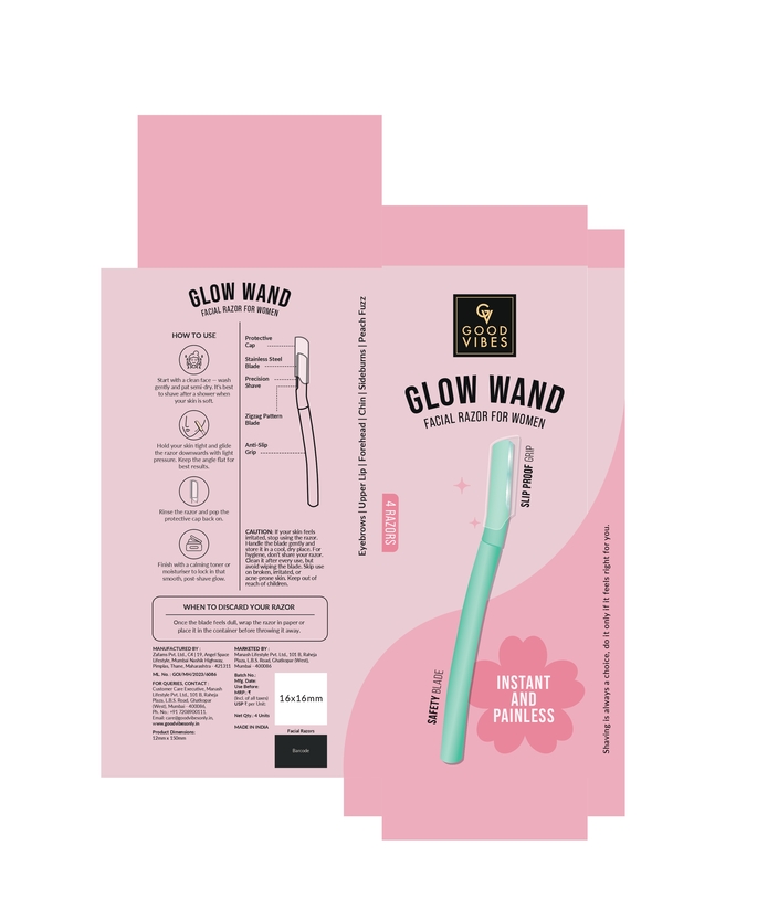 Good Vibes Glow Wand Facial Razor Device mark 7118637 Trademark
