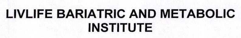 Livlife Bariatric And Metabolic Institute Device mark 2547163 Trademark