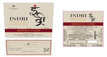 Indri Single Malt Single Cask Device mark 7123387 Trademark