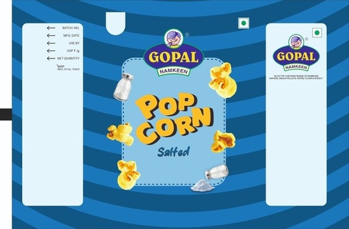 Gopal Namkeen Popcorn Salted (label) Device mark 7127857 Trademark