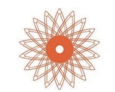 Geometric Logo With An Orange Circle And A Hollow Center And An Intricate Spirograph-like Pattern. Device mark 7134528 Trademark