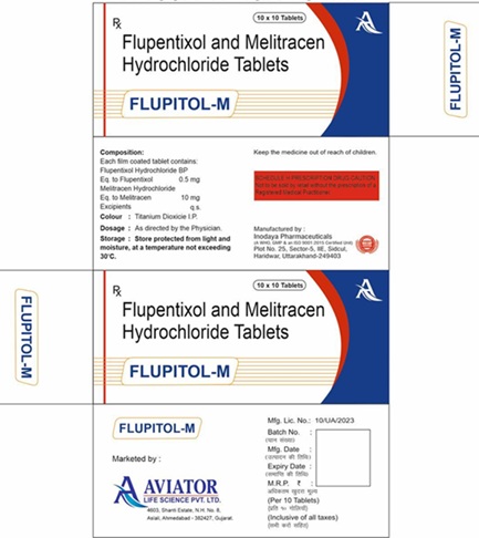 Flupitol-m Label Device mark 7143685 Trademark