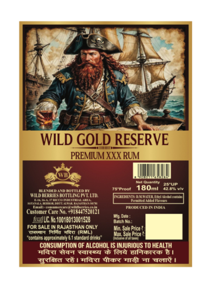 Wild Gold Reserve Premium Xxx Rum Device mark 7145946 Trademark