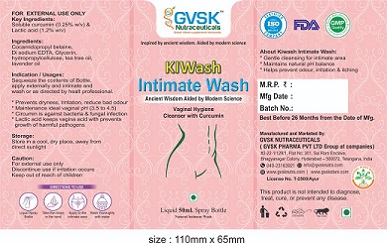 Kiwash Intimate Wash (label) Device mark 7169041 Trademark