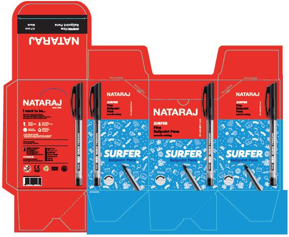 Nataraj Surfer Fine Ball Point Pens Device mark 7174375 Trademark