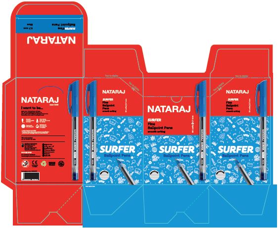 Nataraj Surfer Fine Ball Point Pens Device mark 7174376 Trademark