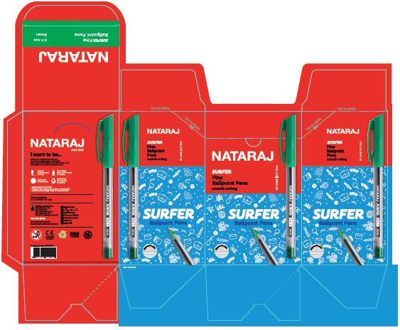 Nataraj Surfer Fine Ball Point Pens Device mark 7174377 Trademark