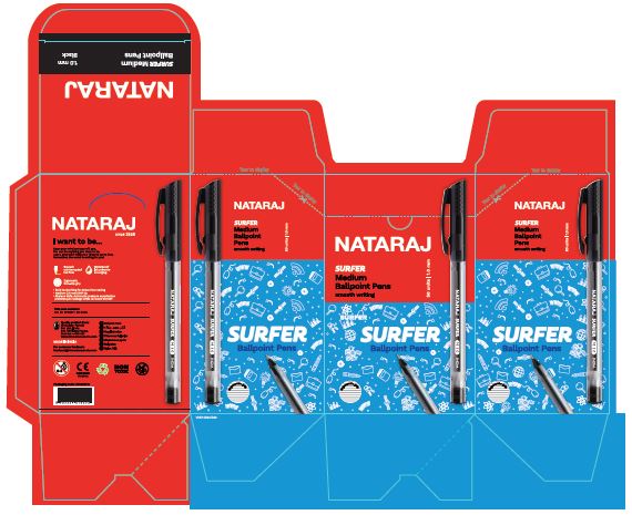 Nataraj Surfer Medium Ball Point Pens Device mark 7174379 Trademark