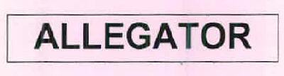 Allegator Device mark 2606107 Trademark