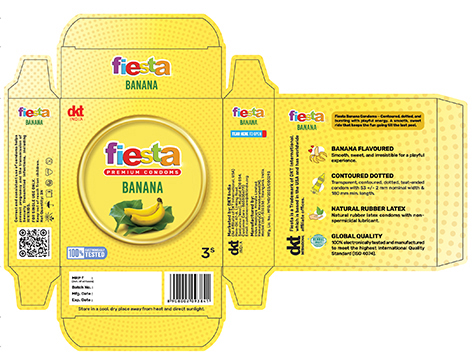 Fiesta Premium Condoms Banana (packaging) Device mark 7177341 Trademark