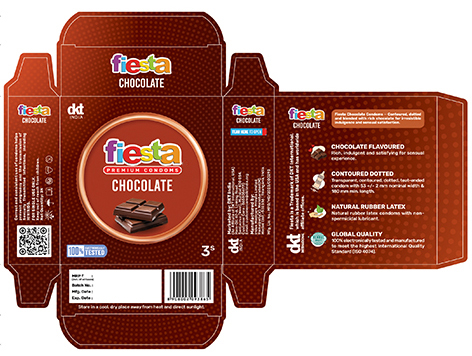 Fiesta Premium Condoms Chocolate (packaging) Device mark 7177343 Trademark