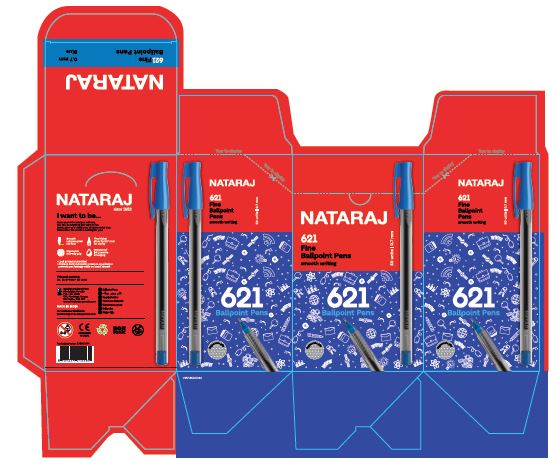 Nataraj 621 Fine Ball Point Pens Device mark 7181512 Trademark