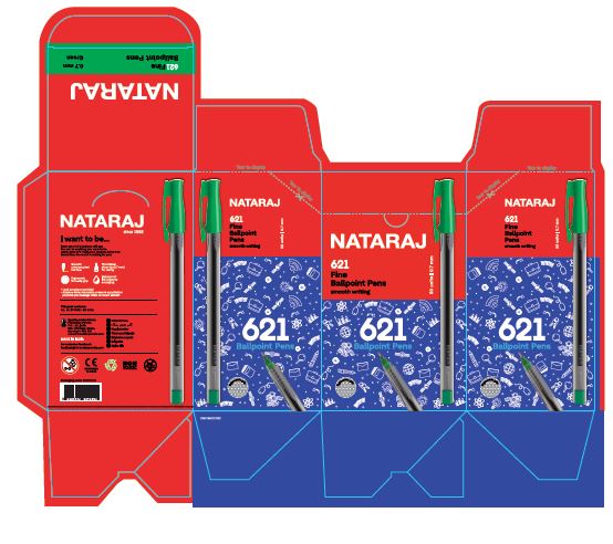 Nataraj 621 Fine Ball Point Pens Device mark 7184265 Trademark