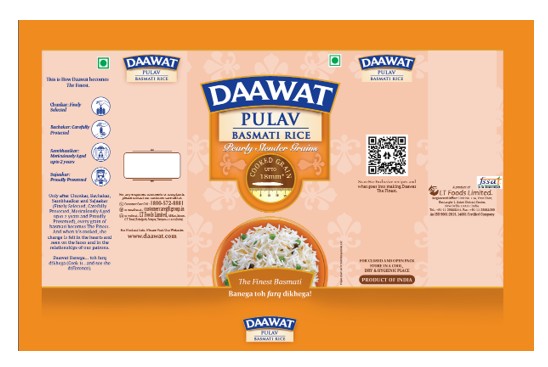 Daawat Pulav Device mark 7163671 Trademark