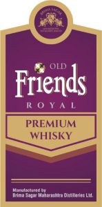 Brima Sagar Maharashtra Distilleries Ltd Old Friends Royal Label Device mark 7200043 Trademark