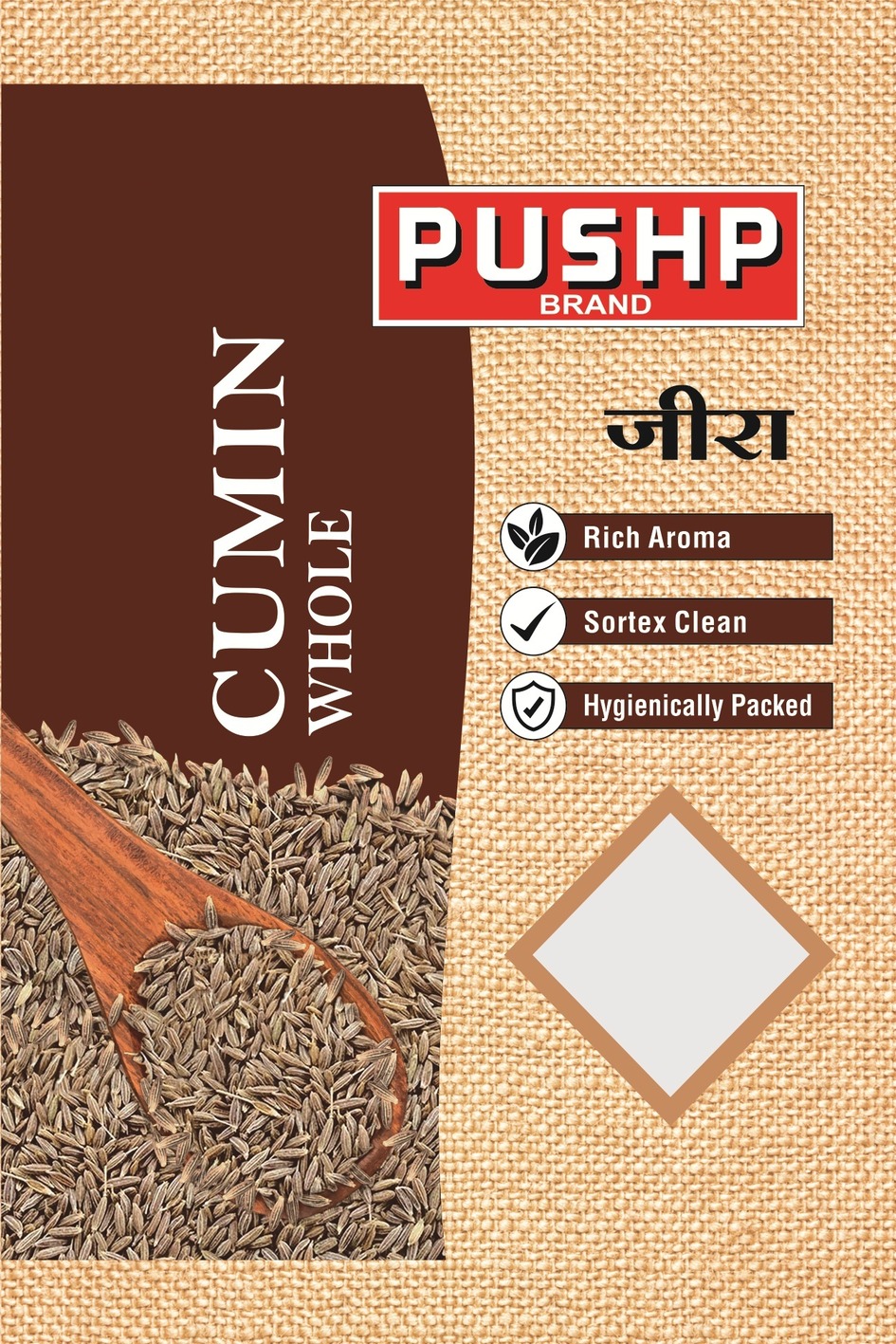 Pushp Brand Cumin Whole (jeera) Device mark 7206547 Trademark
