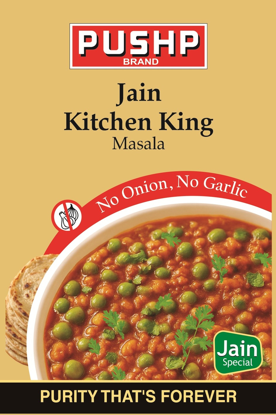 Pushp Brand Jain Kitchen King Masala Device mark 7206554 Trademark