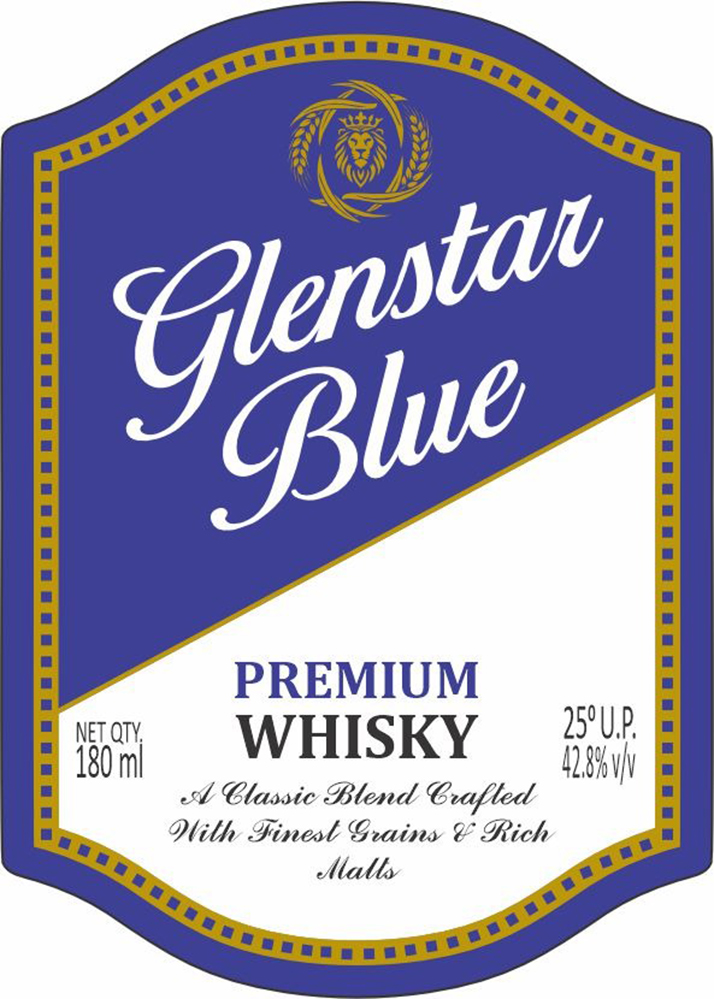 Glenstar Blue - Premium Whisky Device mark 7224098 Trademark