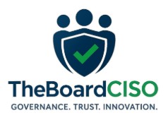 Theboardciso (with Tagline Governance. Trust. Innovation And Device Of Shield With A Check Mark And Three Figures) Device mark 7226293 Trademark