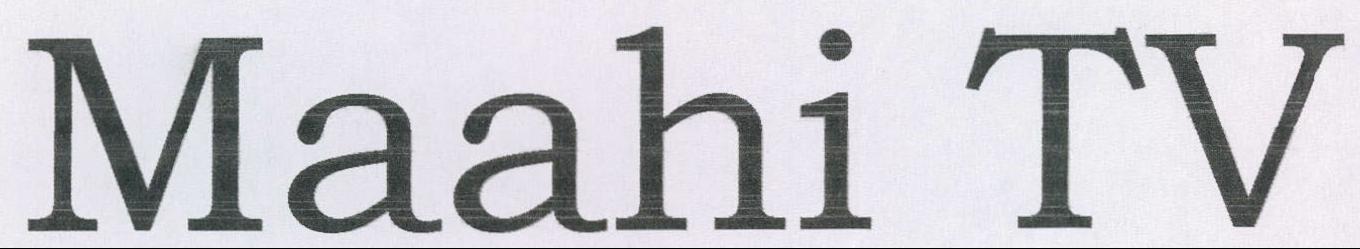 Maahi Tv Device mark 2133212 Trademark