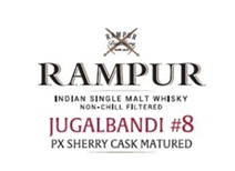 Rampur Indian Single Malt Whisky Non-chill Filtered Jugalbandi #8 Px Sherry Cask Matured Device mark 7244978 Trademark