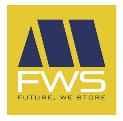 Fws, Along With "future, We Store" And A Design Representing A Warehouse Device mark 7244973 Trademark