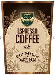 1965 Spirit Of Victory Espresso Coffee Premium Dark Rum Device mark 7248699 Trademark