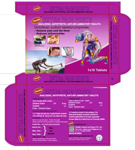 Extra Pain Forte Device mark 7257500 Trademark