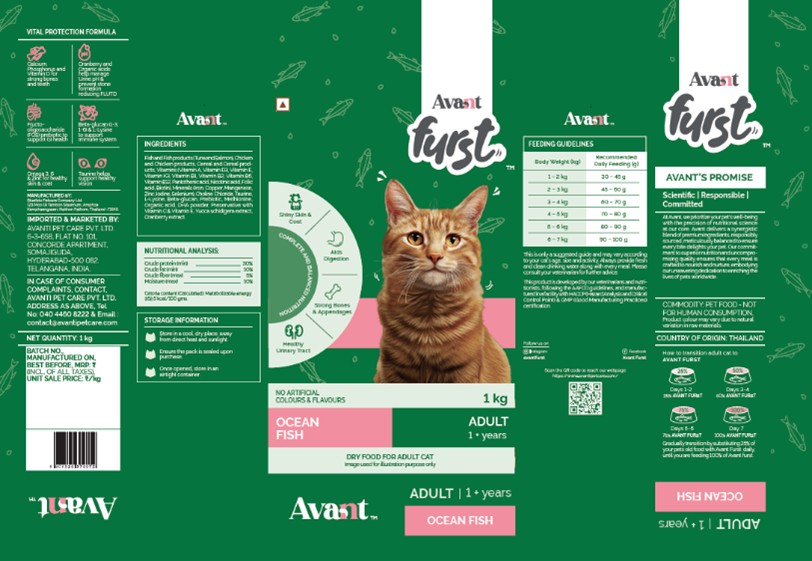 Avant Furst Adult Cat Food Label (device Mark) Device mark 7257717 Trademark