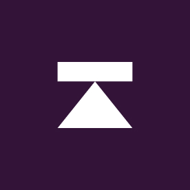 A White Horizontal Bar Balancing Above A White Triangle, In A Purple Background Device mark 7293364 Trademark