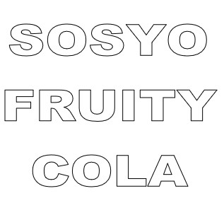 Sosyo Fruity Cola Device mark 7298741 Trademark