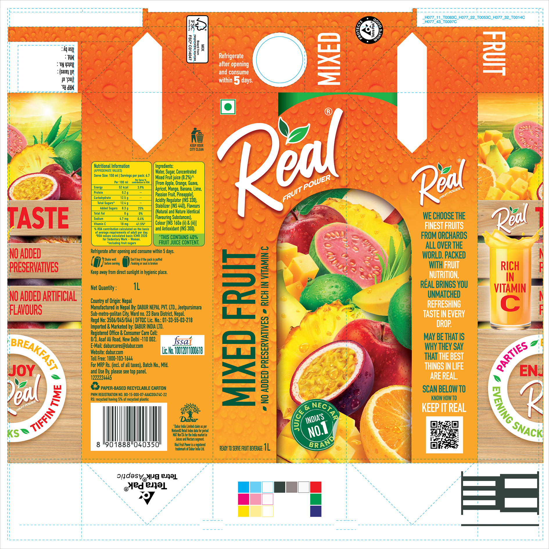 Real Fruit Power Mixed Fruit Device mark 7301254 Trademark