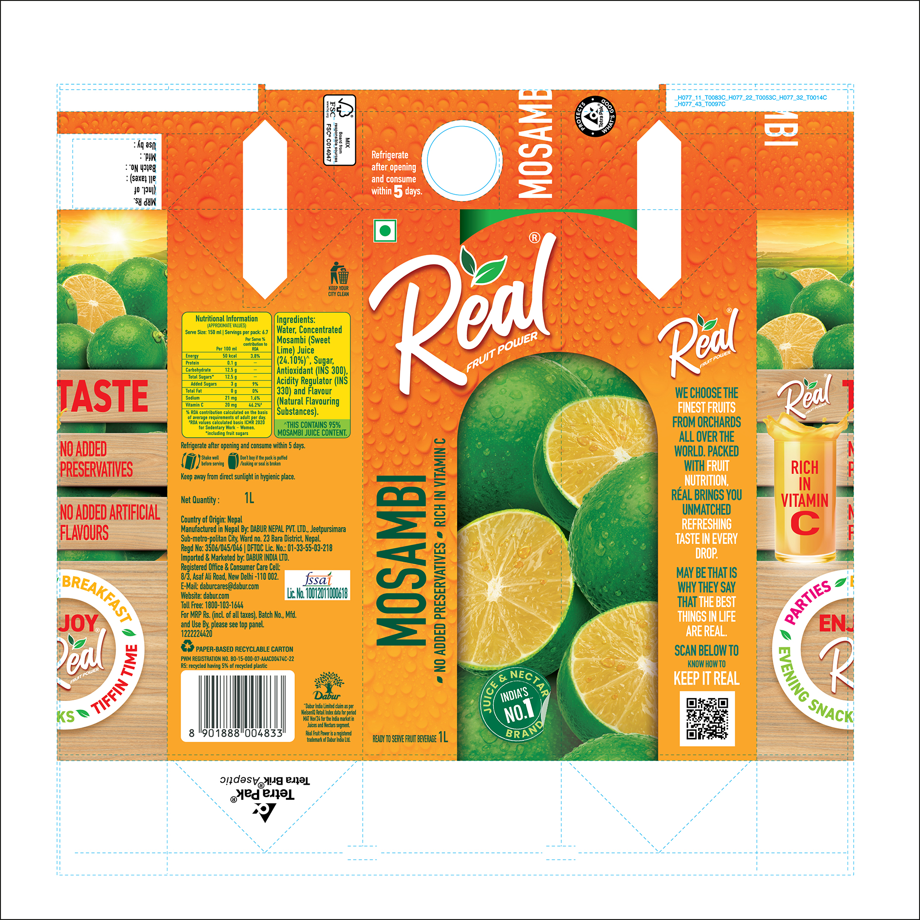 Real Fruit Power Mosambi Device mark 7301255 Trademark