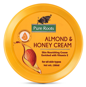 Pure Roots Almond & Honey Cream (packing Label) Device mark 7332777 Trademark