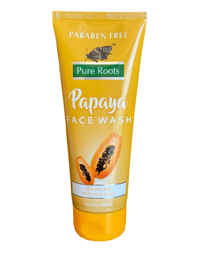 Pure Roots Papaya Facewash (packing Label) Device mark 7332783 Trademark