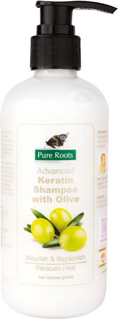 Pure Roots Keratin Shampoo With Olive (packing Label) Device mark 7332786 Trademark
