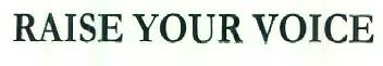Raise Your Voice Device mark 2641975 Trademark