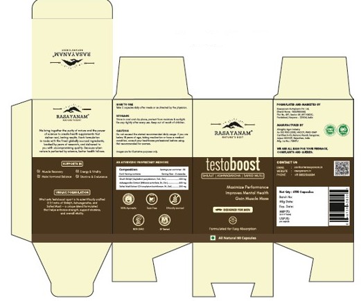 Rasayanam Testoboost (packaging) Device mark 7340230 Trademark