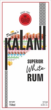 Deejay's Kalani Superior White Rum Device mark 7366514 Trademark