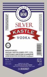 Karan's Silver Kastle Vodka Device mark 7366517 Trademark