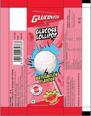Glucovita Glucose Lollipop Watermelon Flavour Device mark 7366403 Trademark